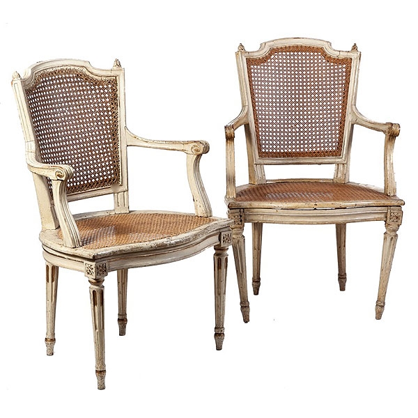 Pareja de butacas española lacadas 