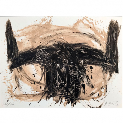 Jordi Pallar&eacute;s Moya (Barcelona, 1962)  "Toro" 10/60, litograf&iacute;a firmada a l&aacute;piz por el artista y numerada 10/60.