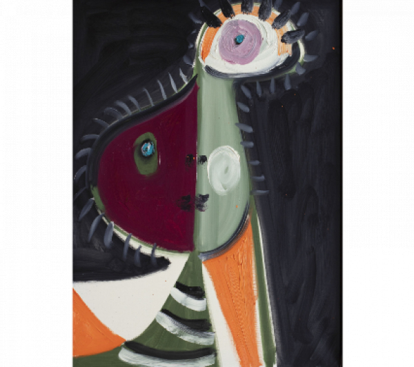 GEORGE CONDO (Concord, New Hampshire, 1957)  Abstract child, 1990    Óleo sobre lienzo. 