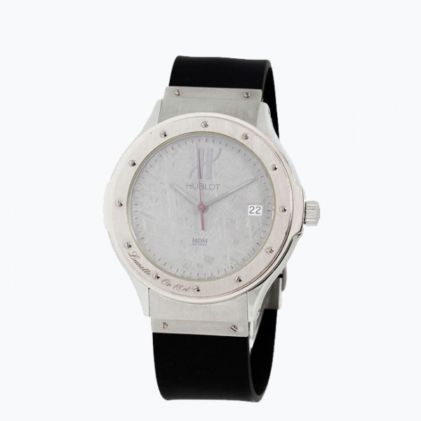 Reloj cab., suizo, HUBLOT Classique MDM, ref 1523-1, con esfera 'meteorito' plateada. Edición limitada 061/250.