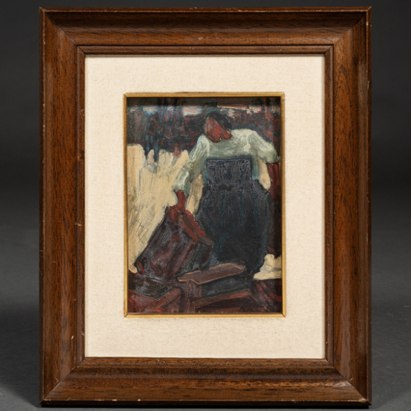 &quot;Sardinera&quot; IGNACIO CRUCETA (Bilbao, 1945-1993).  Óleo/Táblex