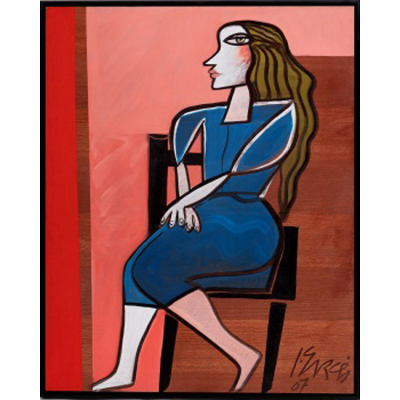 JUAN GARC&Eacute;S ESPINOSA   (Mar&iacute;n, Pontevedra 1935 - Madrid 2014)  "Dama en la silla "   