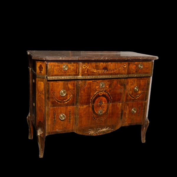 Importante C&oacute;moda Carlos IV, N&aacute;poles o Mallorca, Siglo XVIII.