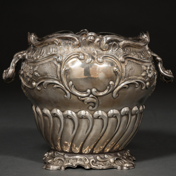 Centro en plata española de finales del siglo XIX-XX.