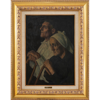&quot;Viejos vascos&quot;  VALENTÍN DE ZUBIAURRE (Madrid, 1879-1963)