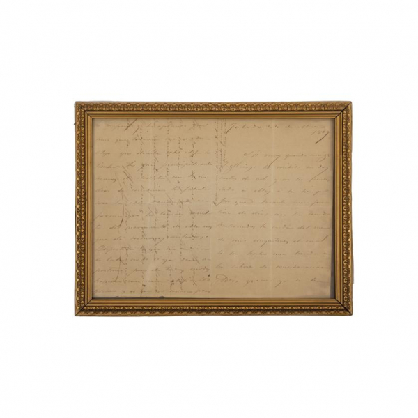 Gustavo Adolfo Bécquer. Carta manuscrita firmada 1869. 