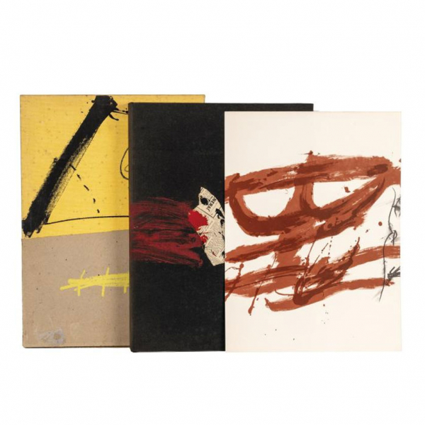 Antoni Tàpies y Joan Brossa.   "Nocturn Matinal (1970)". Libro de artista realizado conjuntamente por Antoni Tàpies y el poeta Joan Brossa. 