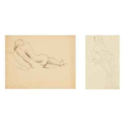 Enric Cristòfor Ricart (Vilanova i la Geltru, Barcelona, 1893-1960) Desnudos femeninos.