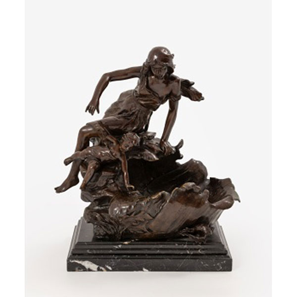 ÉMILE JOSEPH NESTOR CARLIER  (1849-1927) &quot;Odalisca con niño y concha&quot;  