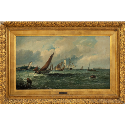 &quot;Marina&quot; c. 1888.  WILLIAM BROONE (1838-1892) 