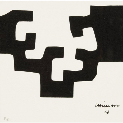 Eduardo Chillida. "Sin t&iacute;tulo (1975)". Litograf&iacute;a numerada a l&aacute;piz 