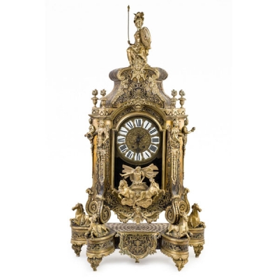 Gran Reloj Napoleón III al estilo Boulle siguiendo a Lescure. Circa 1890. 