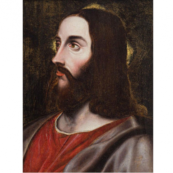 Tiziano Vecellio y Taller (Pieve di Cadore, 1490 – Venecia, 1576) "Cristo Salvatore".