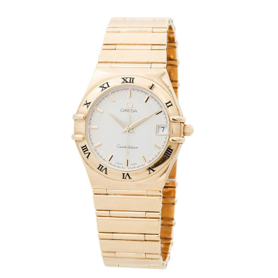 Reloj cab., suizo OMEGA Constellation ref: 1112.30.00. Caja, 34 mm y brazalete de origen en oro amarillo 