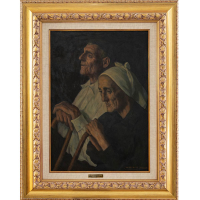 &quot;Viejos vascos&quot; VALENTÍN DE ZUBIAURRE (Madrid, 1879-1963).  
