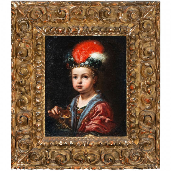 "Joven Pr&iacute;ncipe" Antonio Amorosi. Escuela Italiana Romana. Siglo XVII. LOTE DESTACADO.    &Oacute;leo sobre lienzo. 