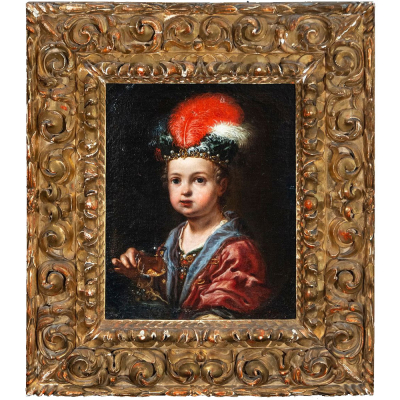 "Joven Pr&iacute;ncipe" Antonio Amorosi. Escuela Italiana Romana. Siglo XVII. LOTE DESTACADO.    &Oacute;leo sobre lienzo. 