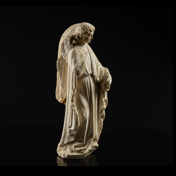 Angel de la Anunciación Gótico Francés Ile-de-France, siglo XIV - XV.