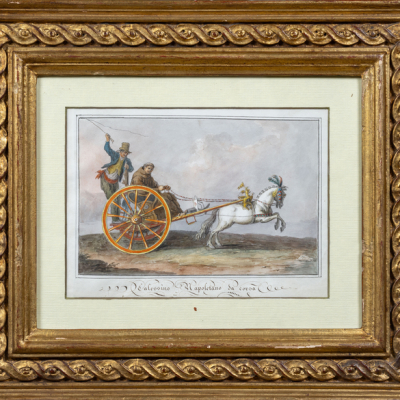 &quot;Xalessino napoletano de corsa&quot;.  SEVERIO DELLA GATTA (Italia 1758-1829). 