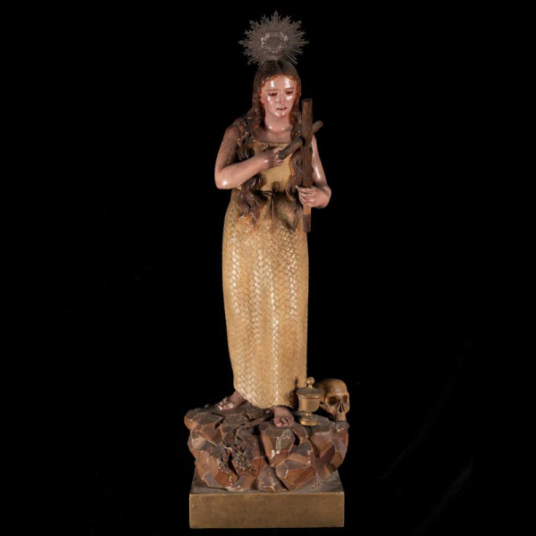 Andrea de Mena (Málaga, 1654 - posiblemente 1710), Importante y gran Magdalena Penitente, escuela barroca andaluza del siglo XVII.