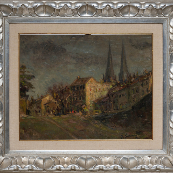 "Vista de Bayona"   CARMELO GARCÍA BARRENA(Bilbao, 1926-2000) 