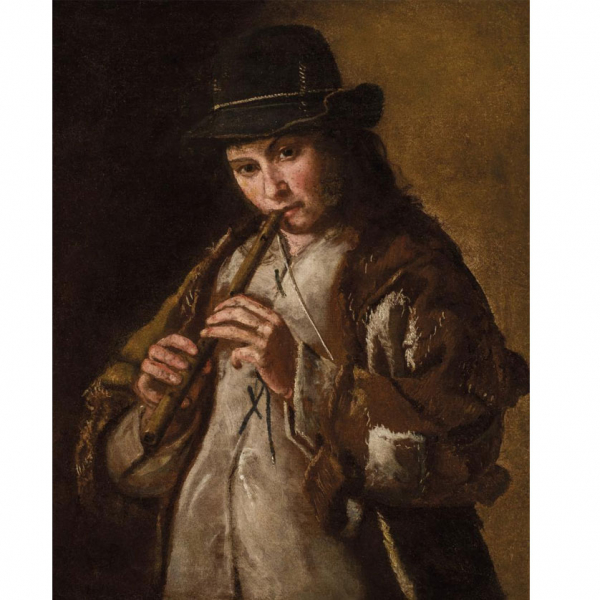 Escuela Europea S. XVII.   &quot;Pastorcillo&quot;. Óleo sobre lienzo.