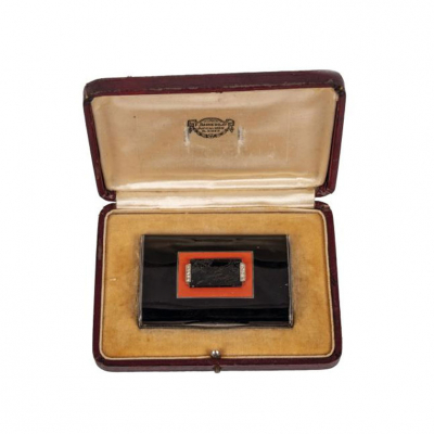 Vanity case Art Deco en plata francesa C. 1920