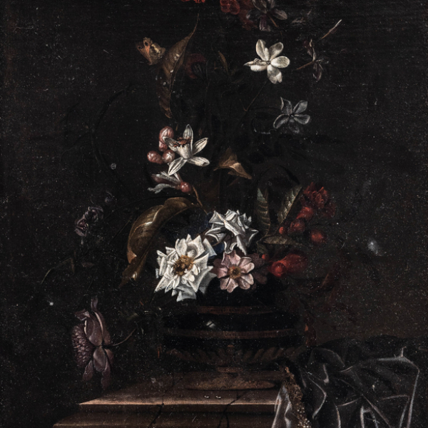 "Bodegón de flores" ESCUELA HOLANDESA DEL SIGLO XVII-XVIII.   Óleo/Lienzo