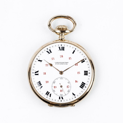 Gran reloj lepine de bolsillo suizo GIRARD PERREGAUX &#039;Cronómetro Financial