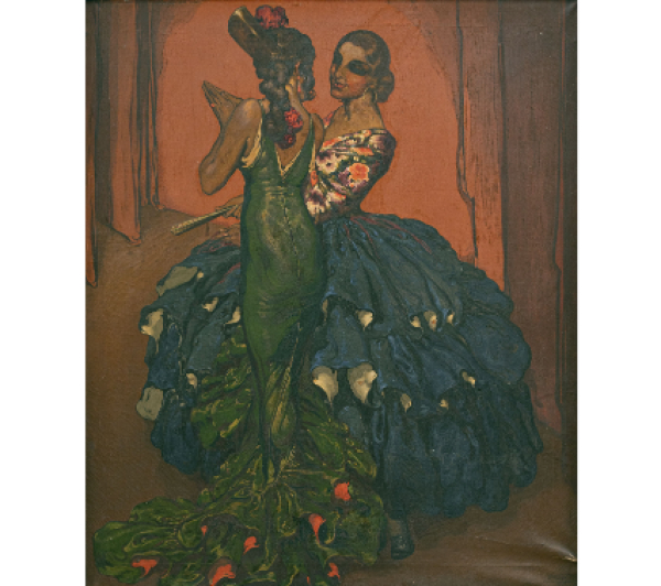 MART&Iacute;N FERN&Aacute;NDEZ N&Eacute;STOR DE LA TORRE (Las Palmas de Gran Canaria, 1887-1938)  Las dos amigas   &Oacute;leo sobre lienzo 