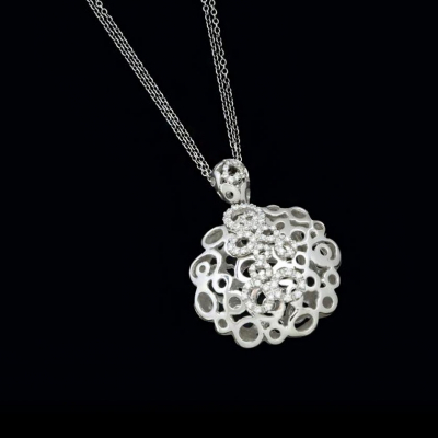 Colgante Roberto Coin colección Mauresque de oro blanco de 18 K.  