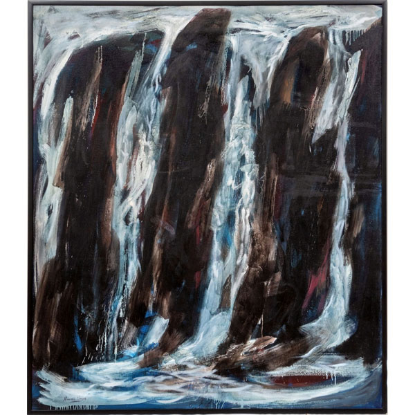 ROBERTO MARTINEZ UNANUE   (Santurce 1953)  "Cascada"  Firmado: Martínez Unánue.  Óleo / Lienzo 