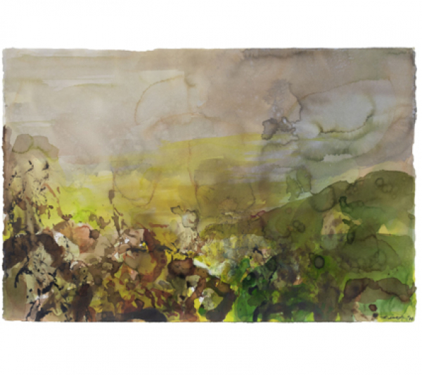 ZAO WOU-KI (Pekín, 1920 - Nyon, Suiza, 2013)  Sin título, 1984.   Acuarela sobre papel. 