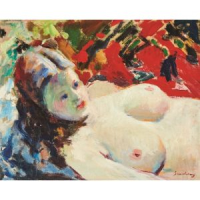 Ramón Sanvisens Marfull (Barcelona, 1917-1987) Desnudo femenino.