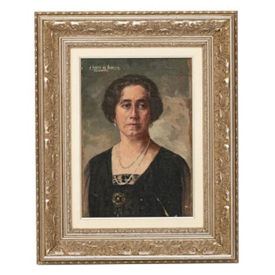 JULIAN IBÁÑEZ DE ALDECOA Y ARANA  (Lekeitio,Vizcaya 1876 - Buenos Aires 1952) &quot;Retrato de Dama&quot;