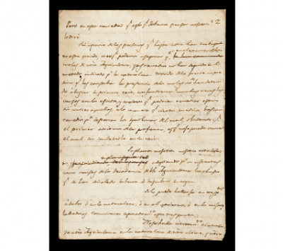 Excmo. Sr. D. Gaspar Melchor de Jovellanos (1744-1811) Importante e inédito documento manuscrito h. 1793. 