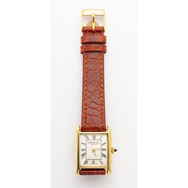 Reloj unisex marca Tiffany &amp; Co chapado en oro