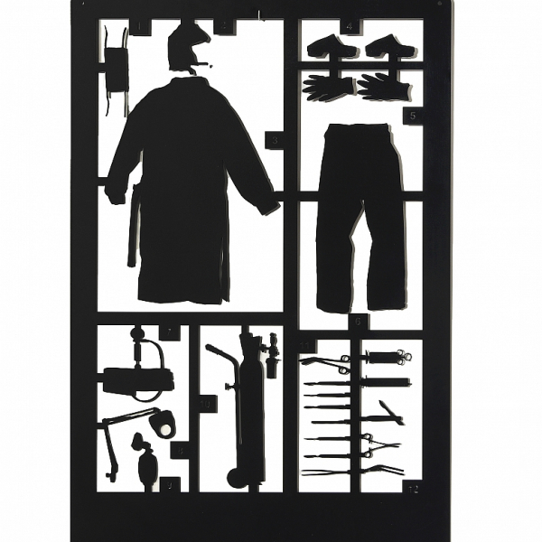 Adrián García Gutierrez (1969-) “Naturaleza y Tecnología” (Médico), 2005. Chapa de hierro cortada y lacada.