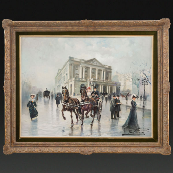 &quot;La Bolsa de Barcelona&quot;.  ALFREDO PALMERO &quot;MAESTRO PALMERO &quot; (Ciudad Real, 1901-Barcelona, 1991).  
