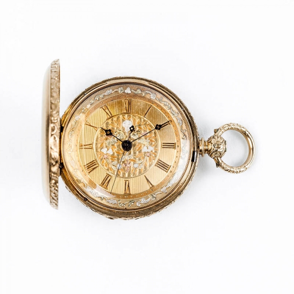 Excelente reloj saboneta de bolsillo, suizo, Nº 343, fabricado para CARLOS PAUR
