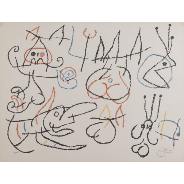 Joan Miró i Ferrà (Barcelona, 1893-Palma de Mallorca, 1983)  Ubu Aux Báleares.  Litografía 