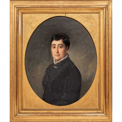 EDUARDO BALACA Y OREJAS-CANSECO  (Madrid 1840 - 1914) &quot;Retrato de Señora &quot;