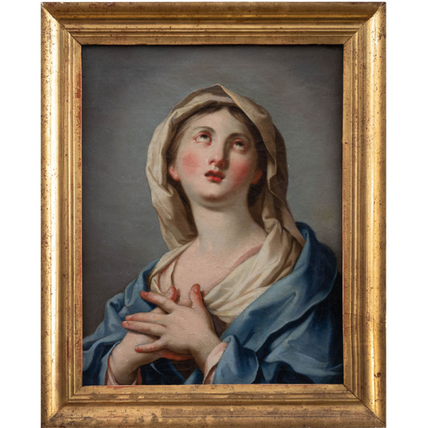 "Virgen Dolorosa" ESCUELA ITALIANA DEL SIGLO XVIII.  &Oacute;leo/Lienzo