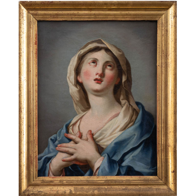"Virgen Dolorosa" ESCUELA ITALIANA DEL SIGLO XVIII.  &Oacute;leo/Lienzo
