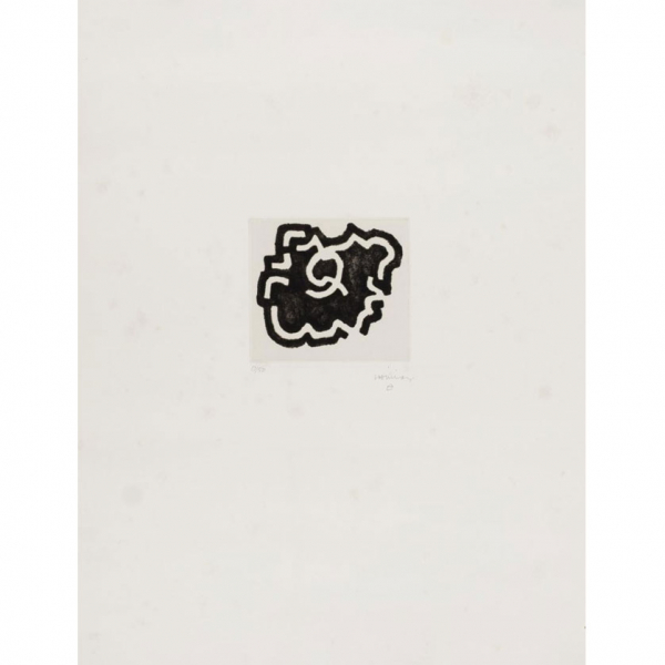 Eduardo Chillida (1924 - 2002).   &quot;Korapillo I (1982)&quot;. Puntaseca sobre papel japonés y Rives BFK.