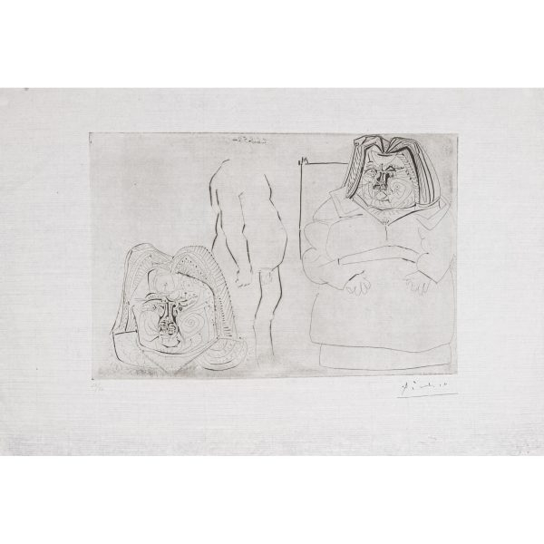Pablo Ruíz Picasso (Málaga, 1881-Mougins, Francia, 1973)  Balzac.  Grabado al aguafuerte sobre papel. Firmado 