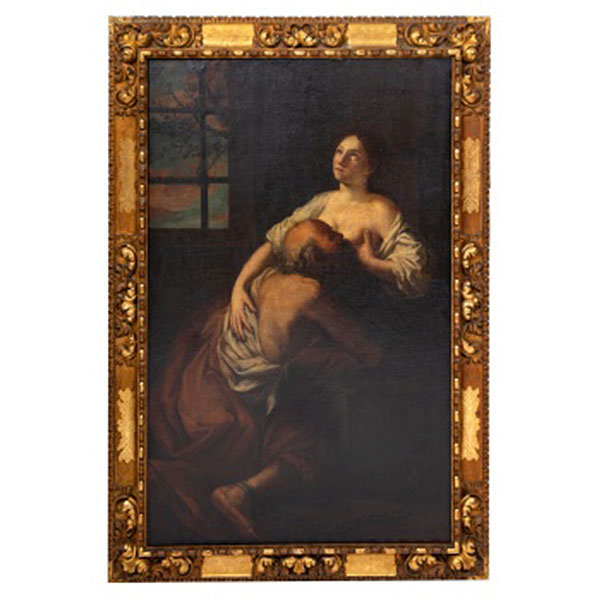 ESCUELA ESPAÑOLA  (S. XVII - XVIII) &quot;La caridad romana&quot;