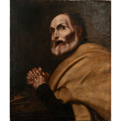 San Pedro Penitente, escuela Napolitana del siglo XVII, seguidor de Giuseppe de Ribera.