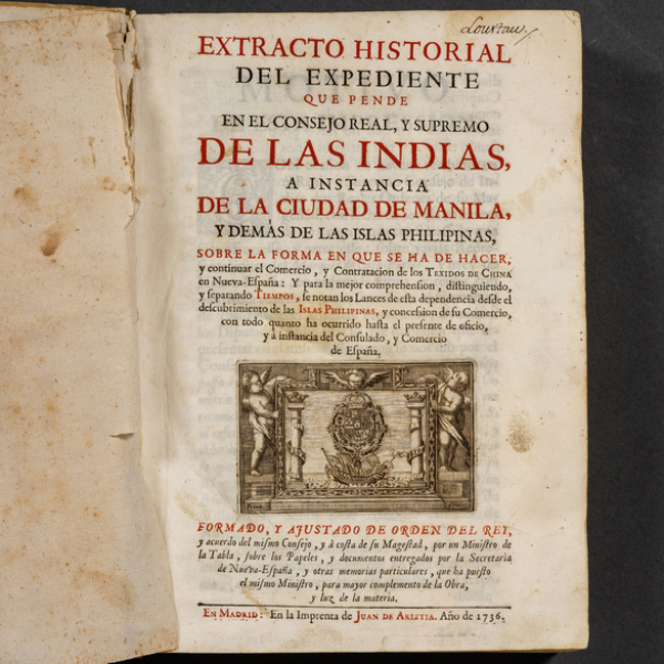 Extracto historial del Expediente que pende en el Consejo Real y Supremo de las Indias a Instancia de la ciudad de Manila