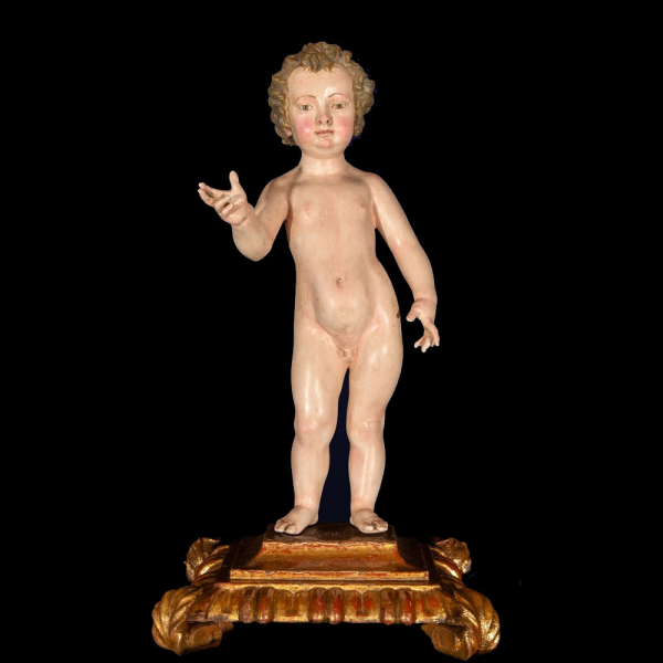 Importante "Niño Dios Salvator Mundi" atribuido a JUAN DE MESA (1583-Sevilla, 1627).